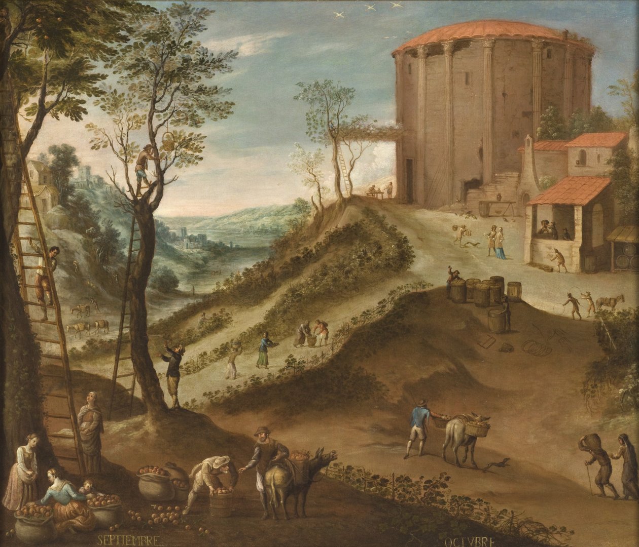 Syyskuu ja lokakuu vuodesta Los doce meses del año (Vuoden kaksitoista kuukautta), 1650-99. tekijältä Antonio de Espinosa