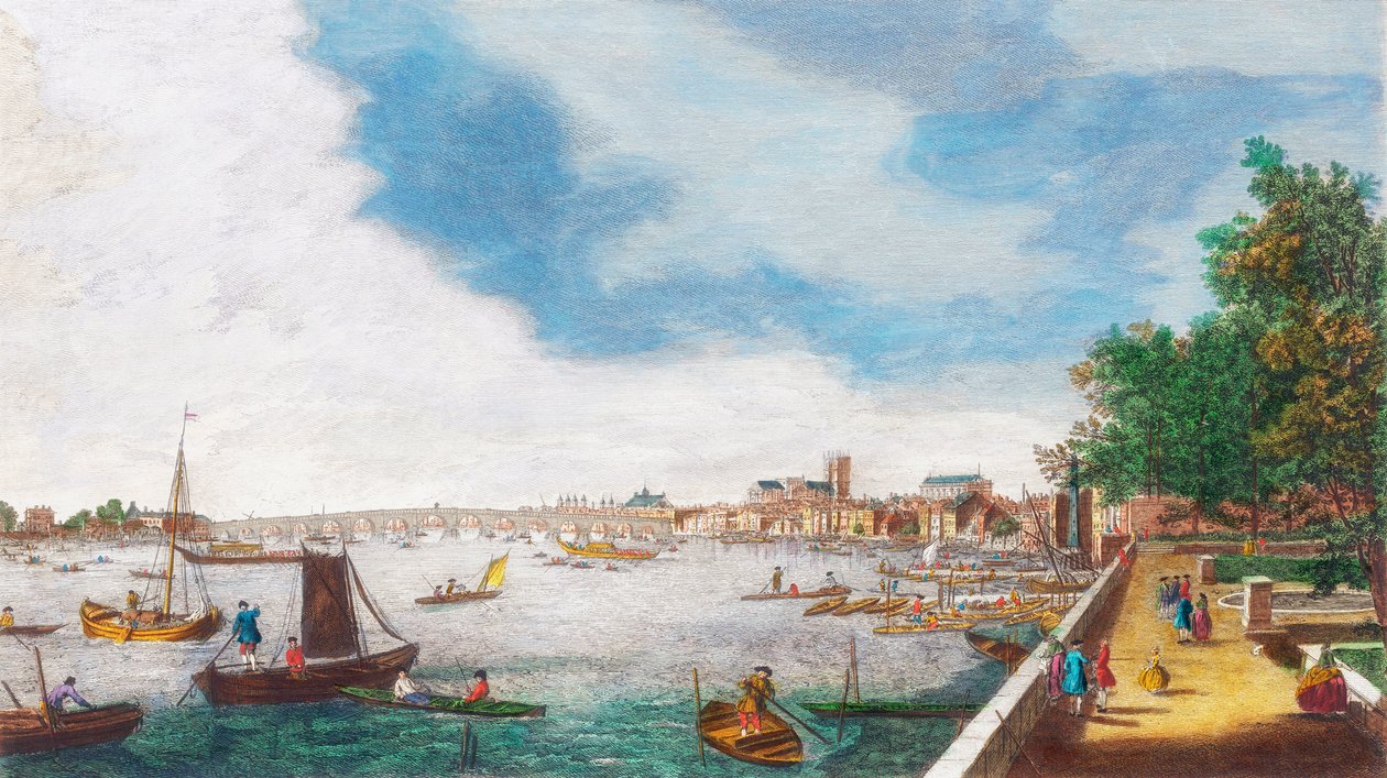 Lontoo 1700-luvulla tekijältä Antonio (after) Canaletto