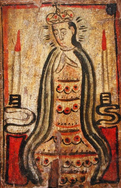 San Juan de los Lagosin neitsyt, n. 1840-45 (tempera paneelissa) tekijältä Antonio (attr. to) Molleno