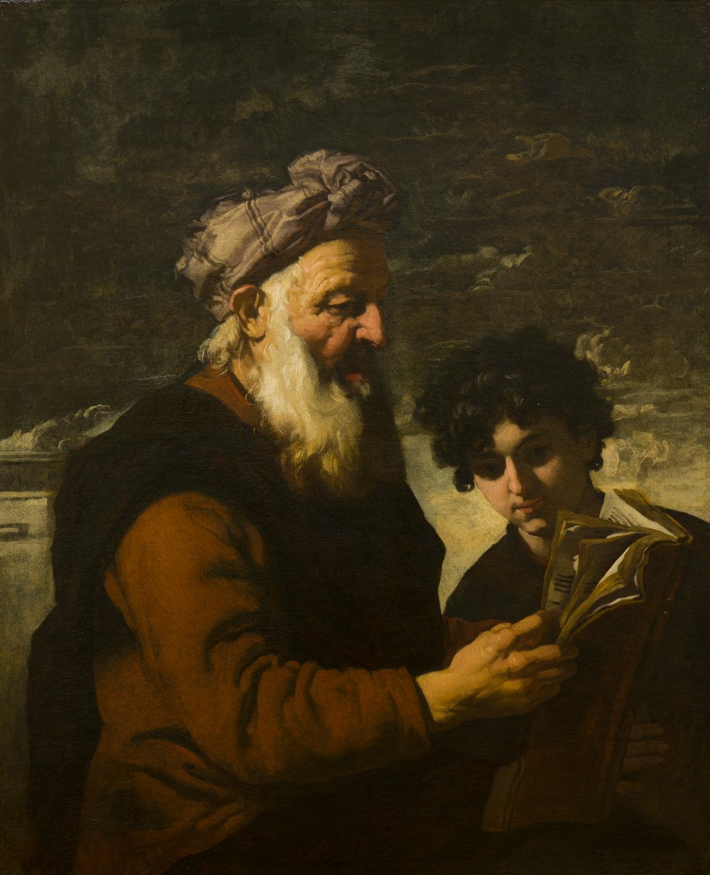 Seneca Instructing Nero, n. 1651-1722 (öljy kankaalle) tekijältä Antonio (attr. to) Zanchi