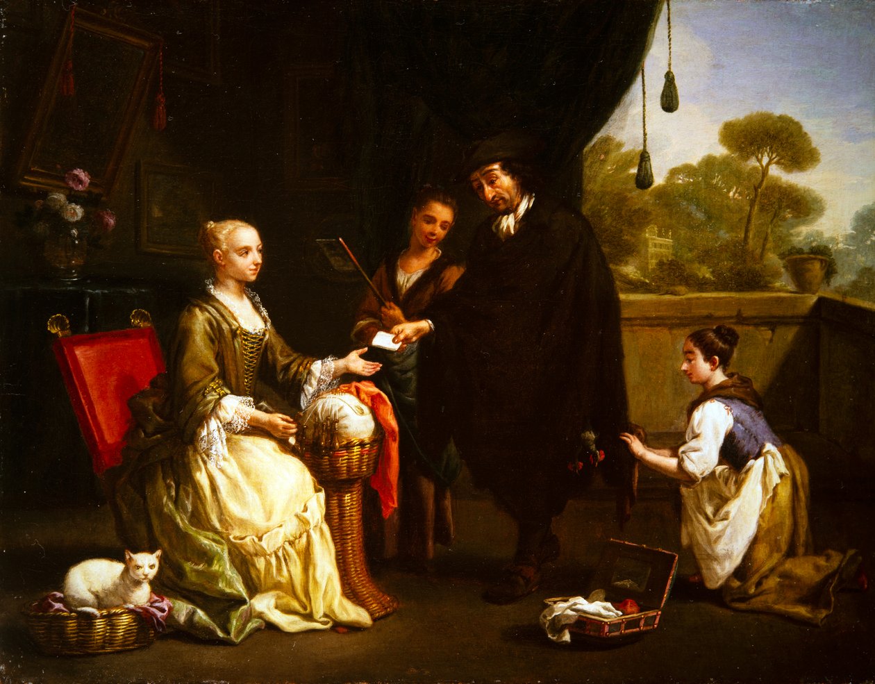 Pari genren aiheita (maalaus) (Pair of Genre Subjects) tekijältä Antonio Amorosi