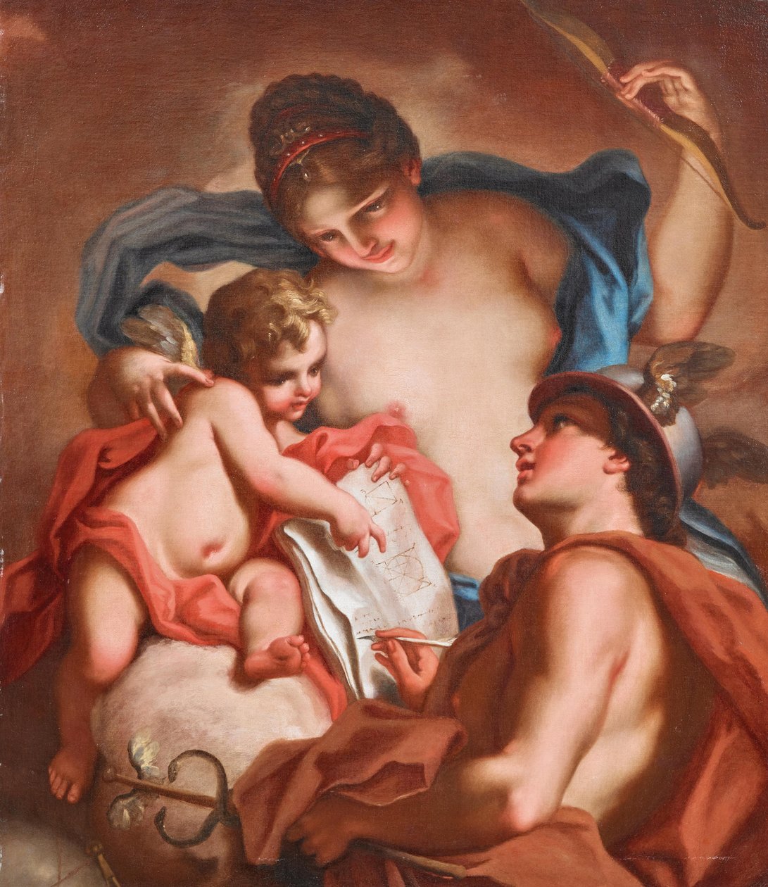 Venus, Merkurius ja Amor tekijältä Antonio Balestra