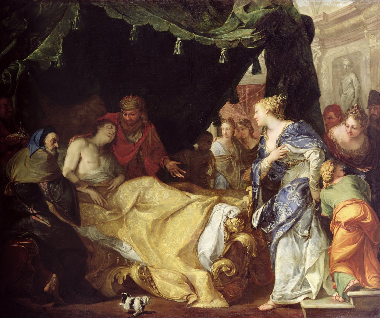 Antiokhos (324-261 eKr.) ja Stratonice (Kuoleva prinssi) 1691-1705 tekijältä Antonio Bellucci
