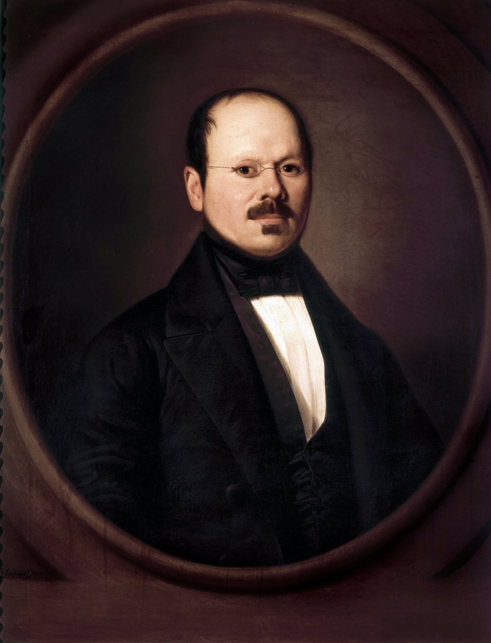 Antonio Maria ESQUIVEL Y SUAREZ DE URBINA (1806-1857) muotokuva. Antonio BENAVIDESin maalaus tekijältä Antonio Benavides