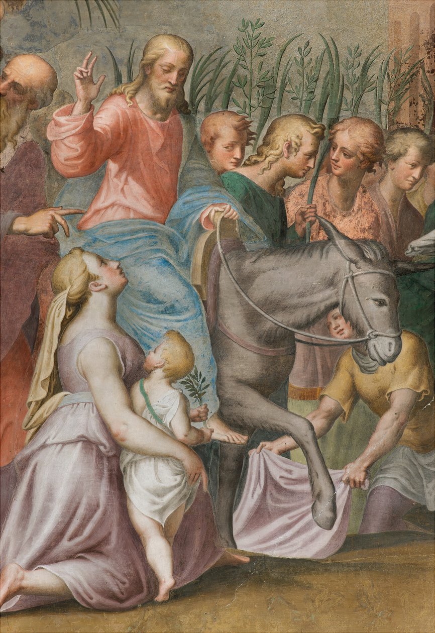 Apse, Antonio Campi, Jeesuksen sisäänkäynti Jerusalemiin 1582-84, Yksityiskohta tekijältä Antonio Campi