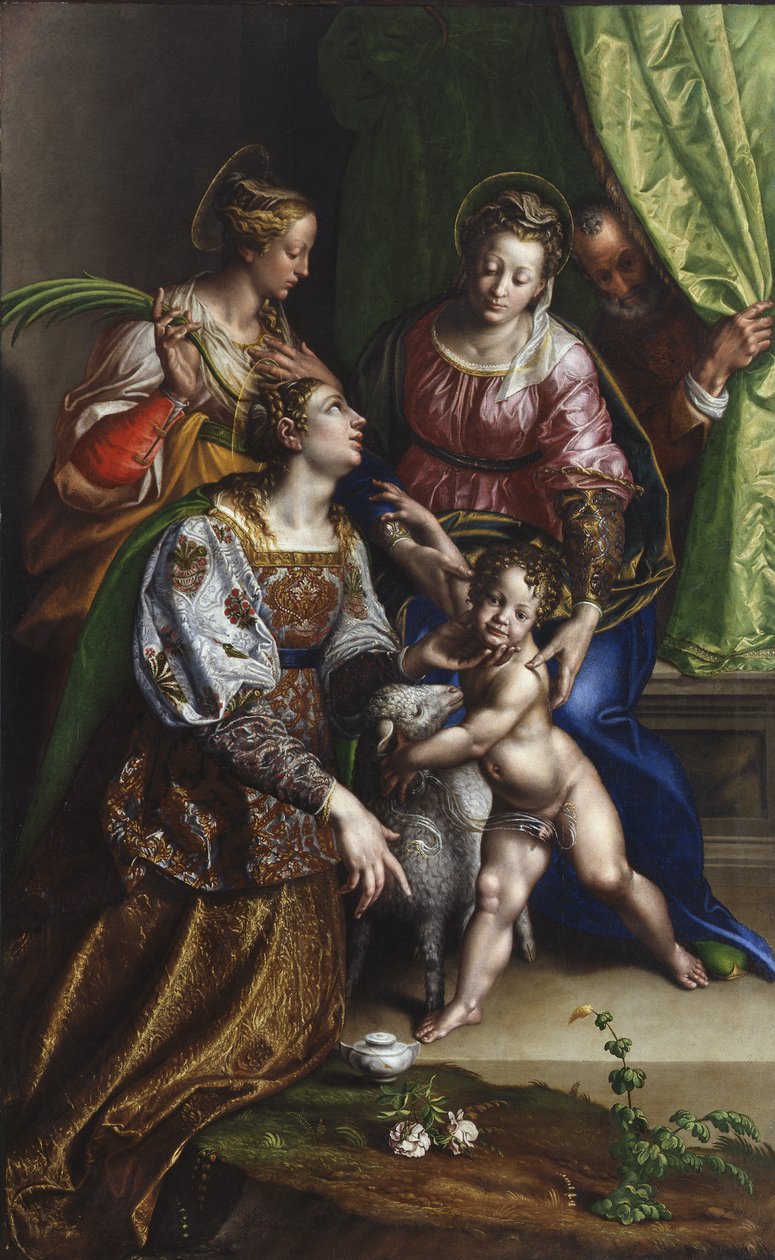 Madonna ja lapsi Pyhän Joosefin, Pyhän Katariinan ja Pyhän Agnesin kanssa, n. 1570 (öljy kankaalle) tekijältä Antonio Campi