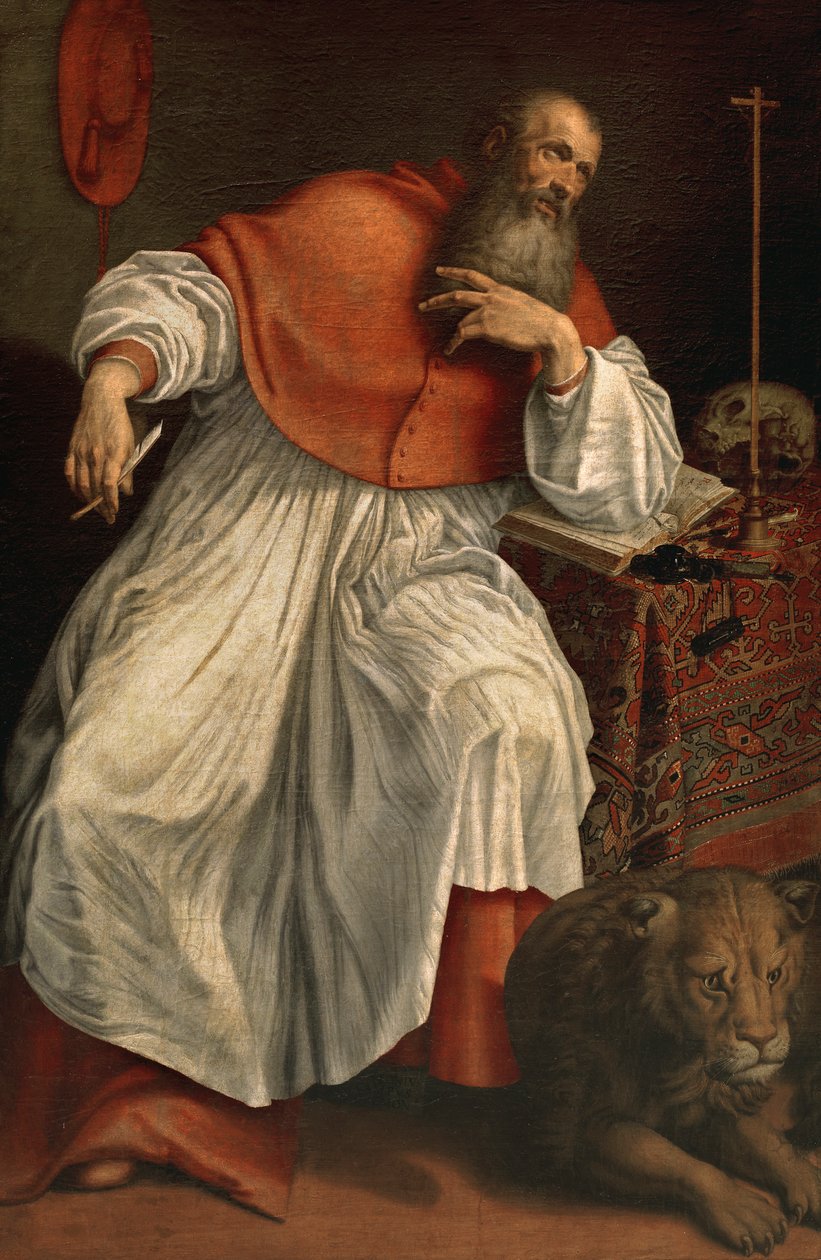 Saint Jerome tekijältä Antonio Campi