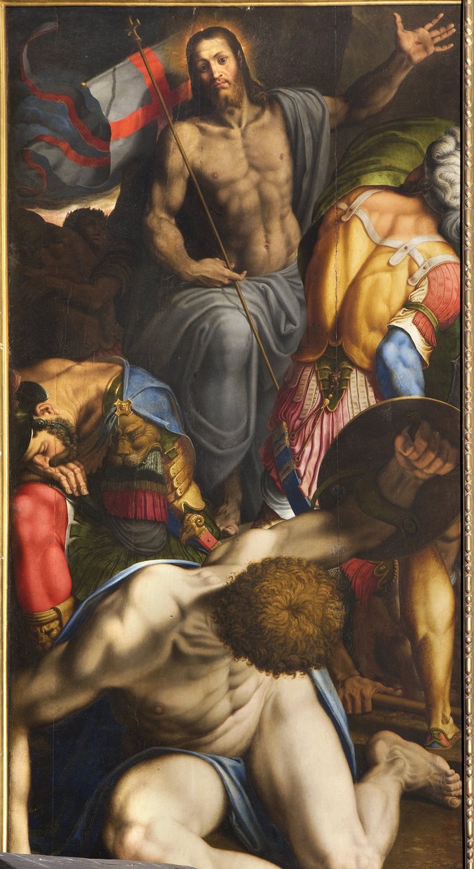Antonio Campin (1523-1587) ylösnousemusmaalaus 1500-luvun Santa Maria dei Miracolin kirkko lähellä San Celso Milanoa, Italia tekijältä Antonio Campi