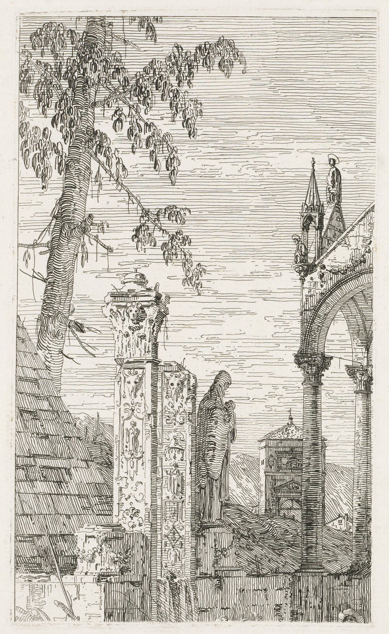 Näkymät: Fragments of Sculpture tekijältä Antonio Canaletto