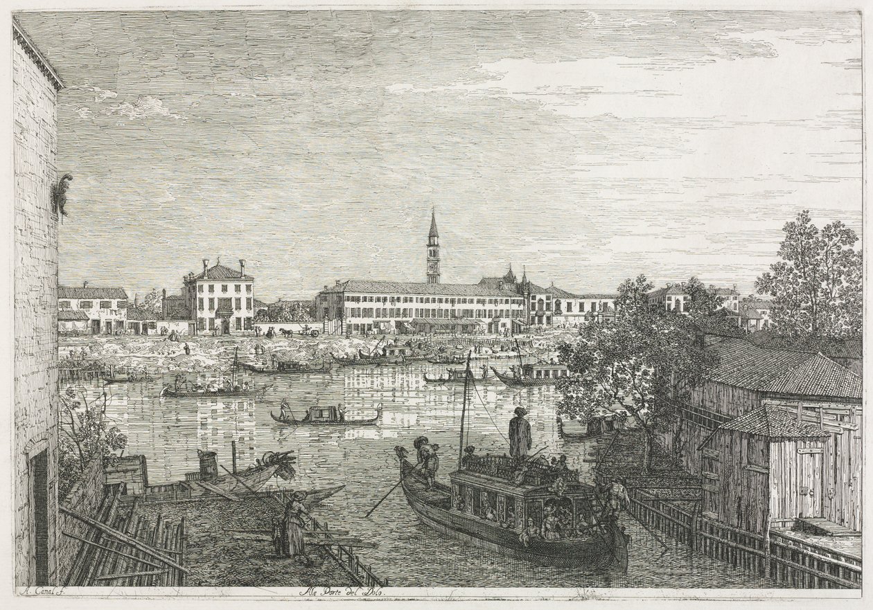 Näkymät: Dolon satama tekijältä Antonio Canaletto