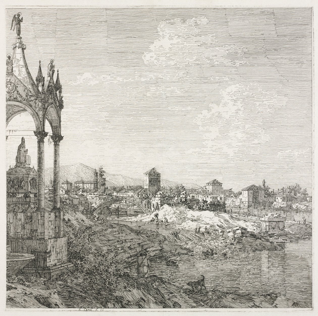 Näkymät: Piispan hauta tekijältä Antonio Canaletto