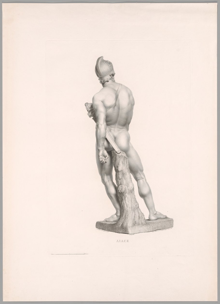 Ajax, takanäkymä, teoksesta Oeuvre de Canova tekijältä Antonio Canova