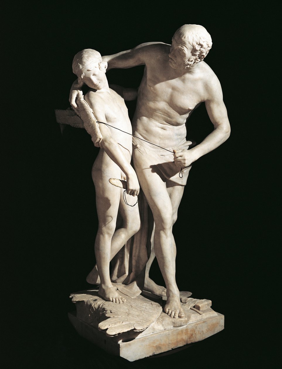 Antonio Canovan (1757-1822) Daedalus ja Icarus, marmoriveistos, korkeus 220 cm tekijältä Antonio Canova