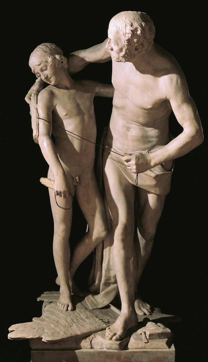Antonio Canovan (1757-1822) Daedalus ja Icarus, marmoriveistos, korkeus 220 cm tekijältä Antonio Canova