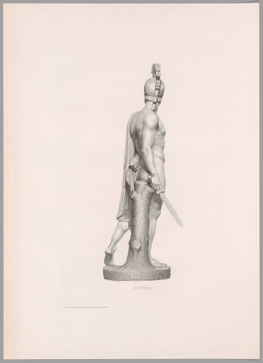 Ettore, sivukuva, teoksesta Oeuvre de Canova tekijältä Antonio Canova