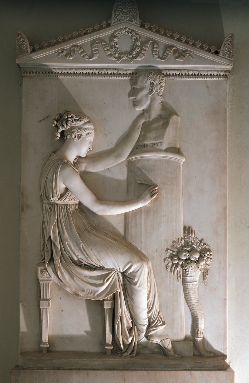 Antonio Canovan (1757-1822) Ottavio Trenton hautausstele, marmori, San Pietron luostari Vicenzassa, Veneto tekijältä Antonio Canova