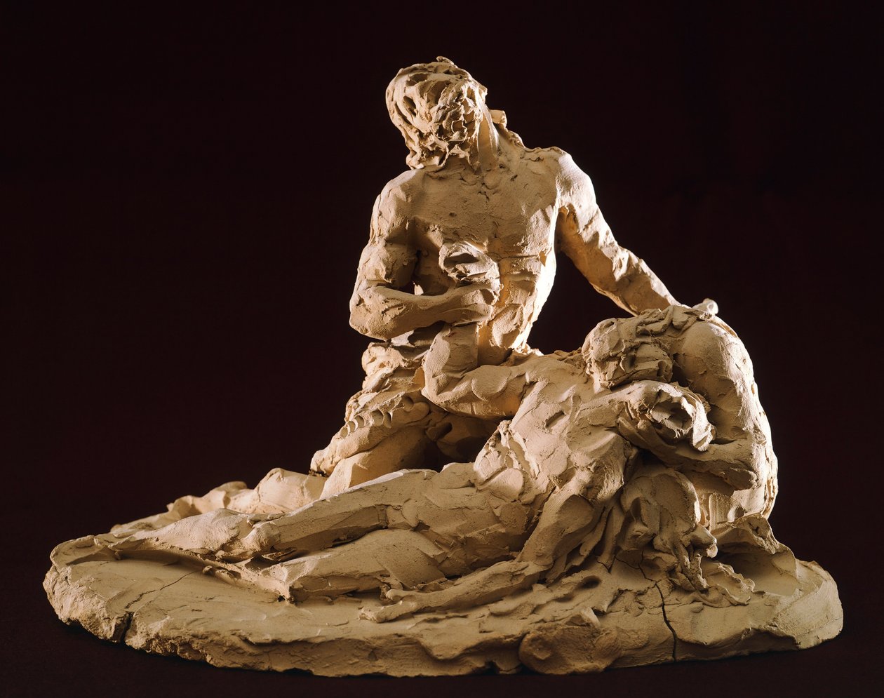 Antonio Canovan (1757-1822) Kristuksen valitus, savimalli, yksityiskohta tekijältä Antonio Canova