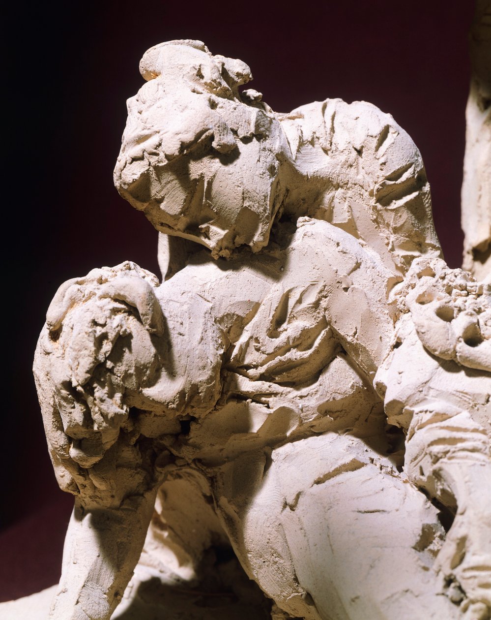 Antonio Canovan (1757-1822) Kristuksen valitus, savimalli, yksityiskohta tekijältä Antonio Canova