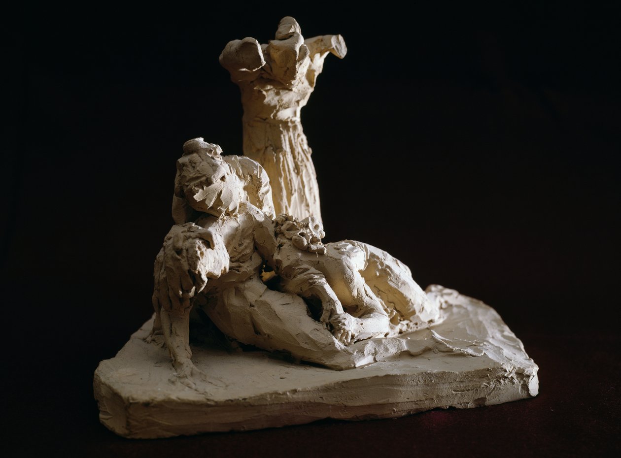 Kristuksen valitus, Antonio Canovan (1757-1822) terrakottapiirros, Possagno, Veneto, Italia tekijältä Antonio Canova