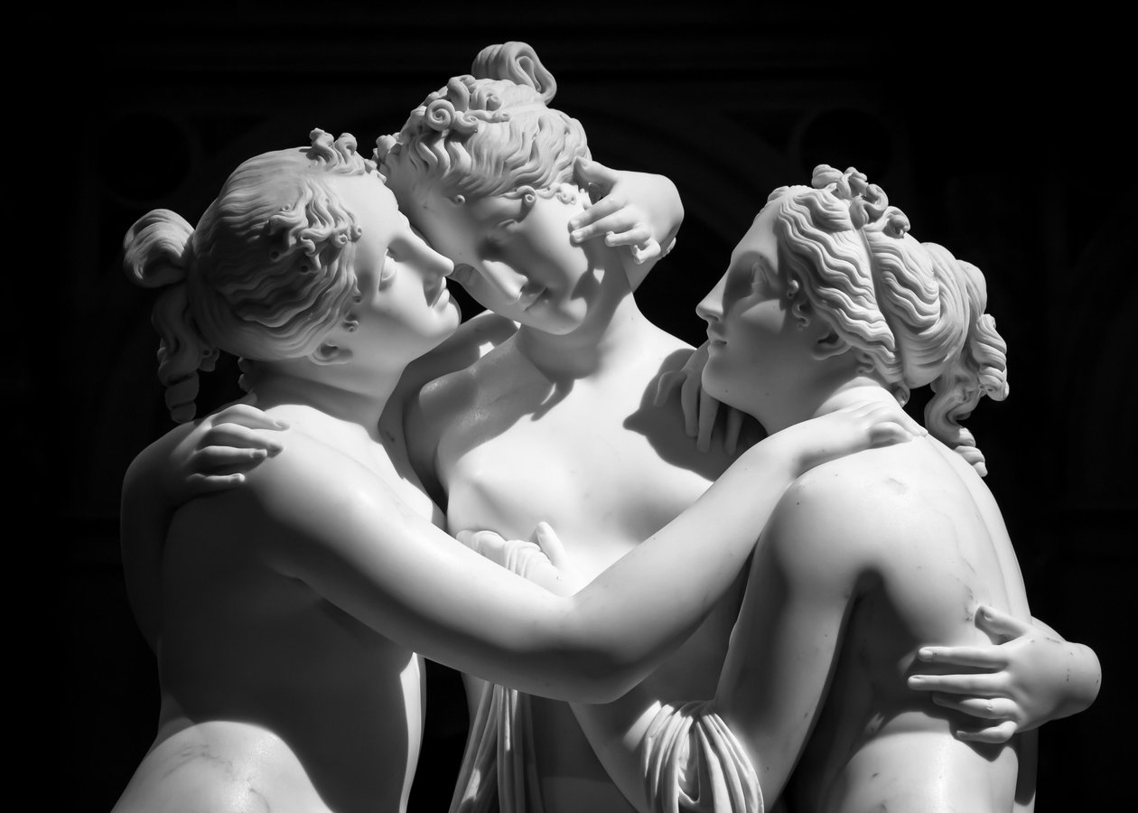 Milano, Italia - kesäkuu 2020: Antonio Canovan patsas Kolme armoa (Le tre Grazie)...., 2019 (kuva). tekijältä Antonio Canova
