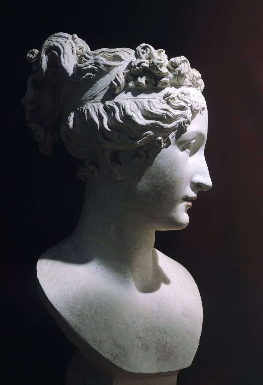 Paolina Borghese Venus Victrixinä, kirjoittanut Antonio Canova (1757-1822), valkoista marmoria tekijältä Antonio Canova