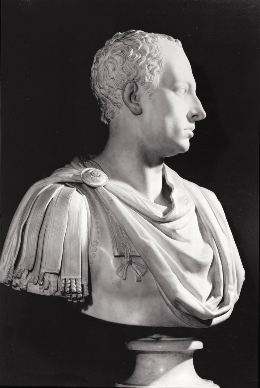 Pyhän saksalais-roomalaisen keisarin Frans I:n (1708-65) muotokuva-rintakuva (marmori) tekijältä Antonio Canova