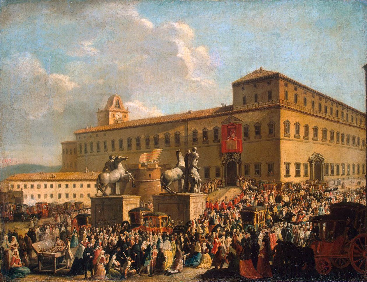 Festivaali ennen Quirinal Palacea, 1767. tekijältä Antonio Cioci