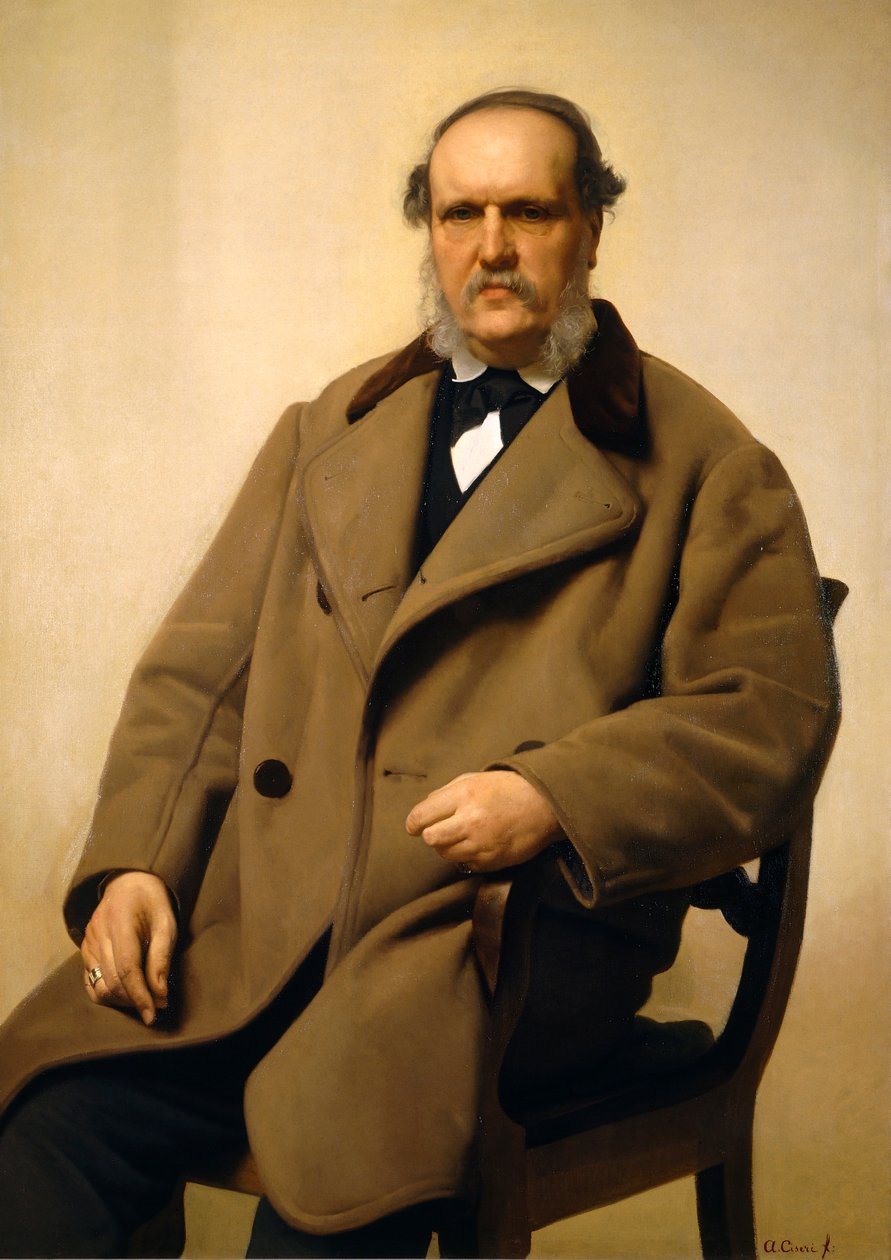 Antonio Ciserin (1821-1891) muotokuva Antonio Tommasista, öljy kankaalle tekijältä Antonio Ciseri