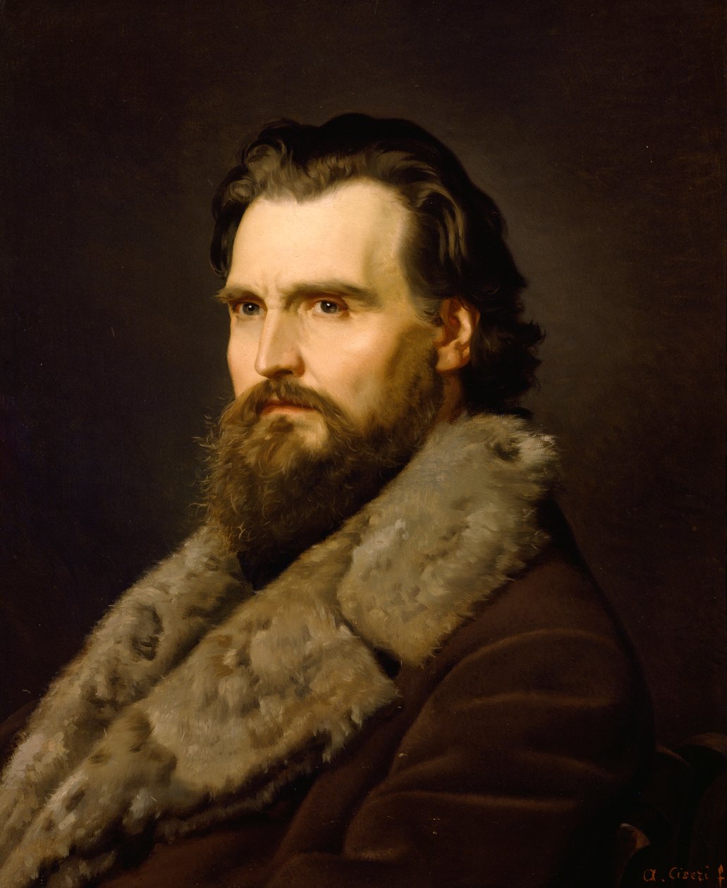 Ciseri Antonion (1821-1891) kuvanveistäjä Giovanni Dupre muotokuva tekijältä Antonio Ciseri
