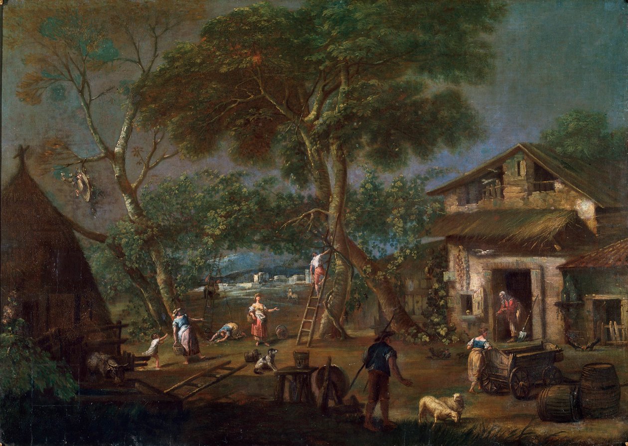 Italian maisema, 1750-1795 tekijältä Antonio Diziani