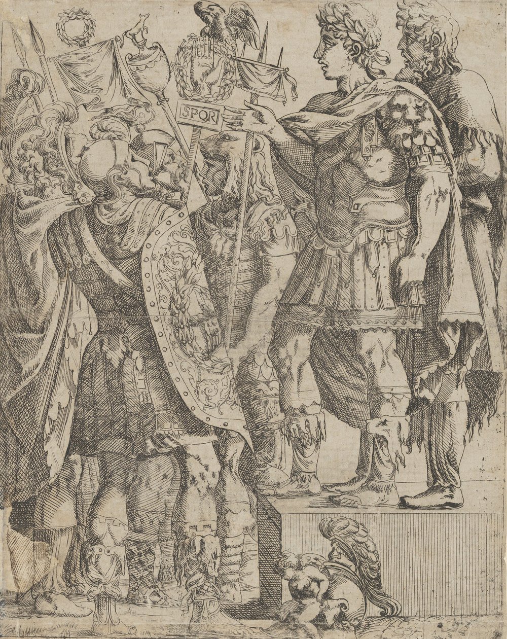 Keisari puhuu sotilailleen, n. 1542-45. tekijältä Antonio Fantuzzi