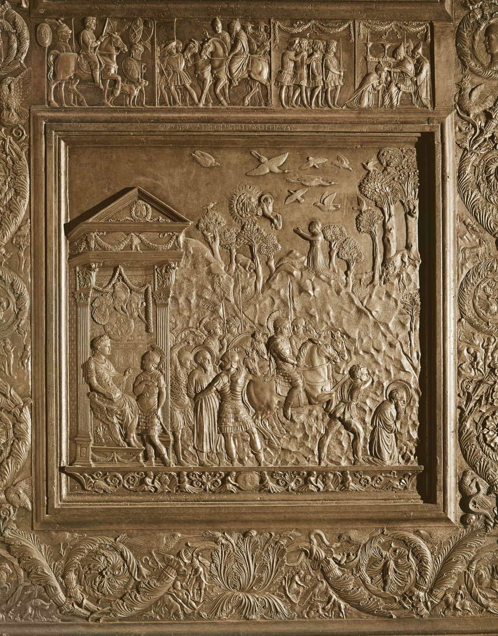 Pyhän Paavalin marttyyrikuolema, yksityiskohta basilikan keskiovesta, koristeltu 1439-45 (pronssi) (katso myös 247330-247337) tekijältä Antonio Filarete