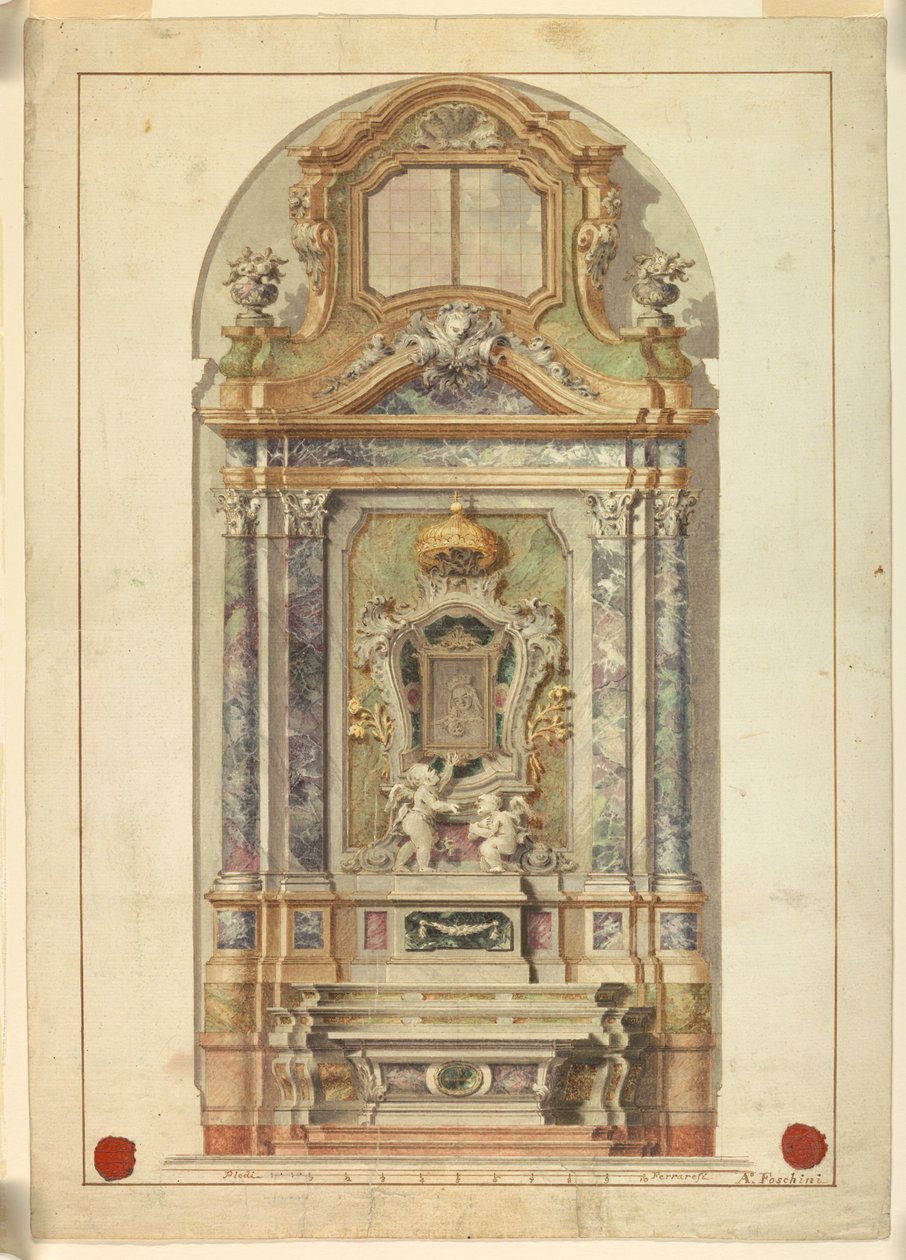 Alttari tekijältä Antonio Foschini, 1741 – 1813