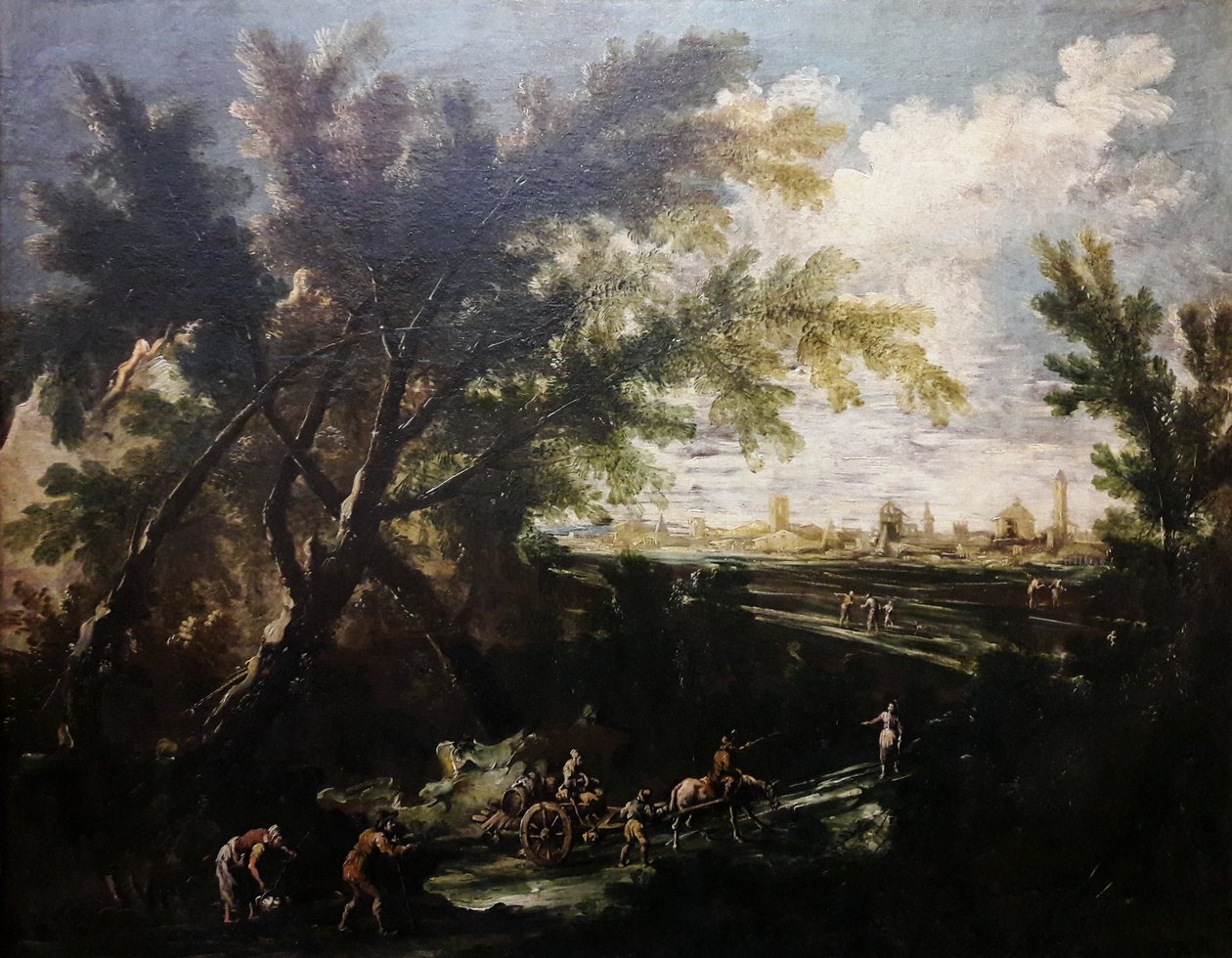 Maisema vesisäiliöllä. tekijältä Antonio Francesco Peruzzini
