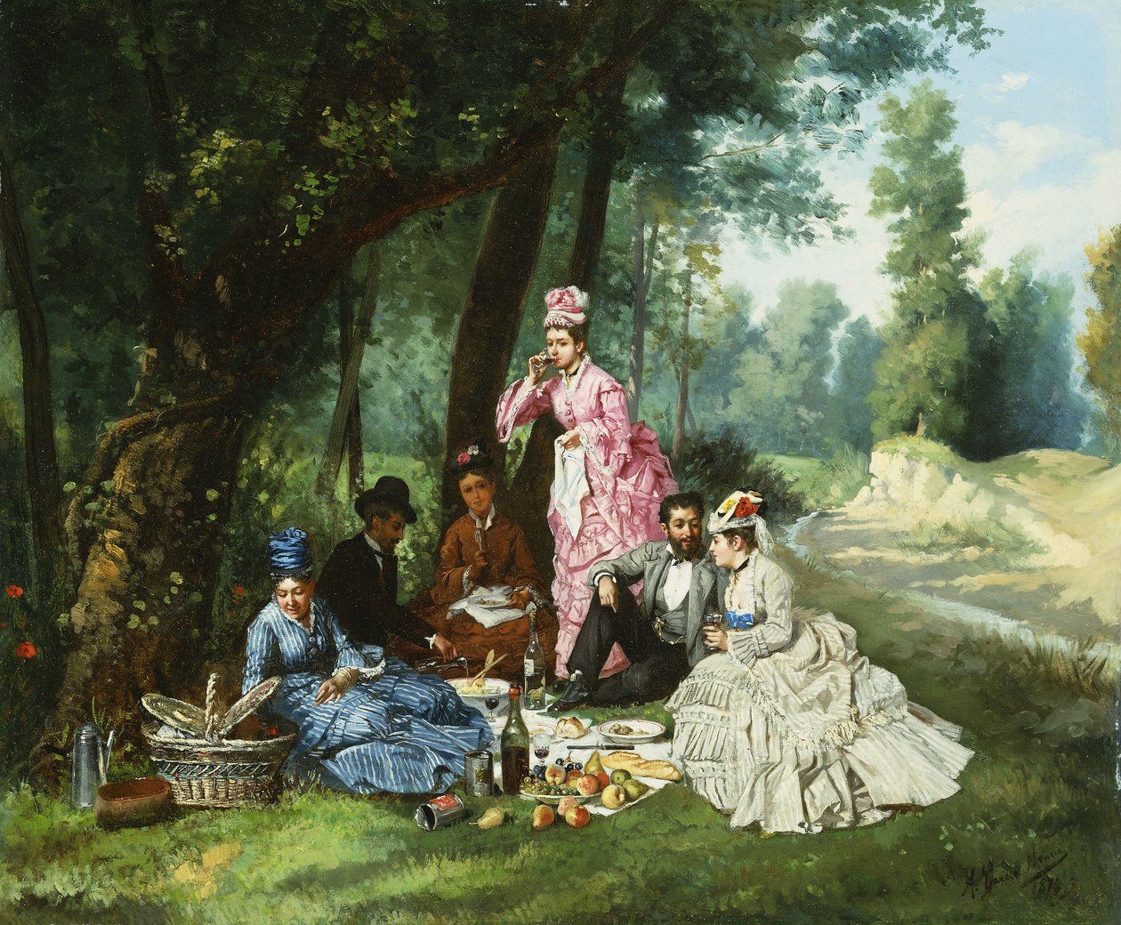 Piknik, 1874 tekijältä Antonio Garcia Mencia