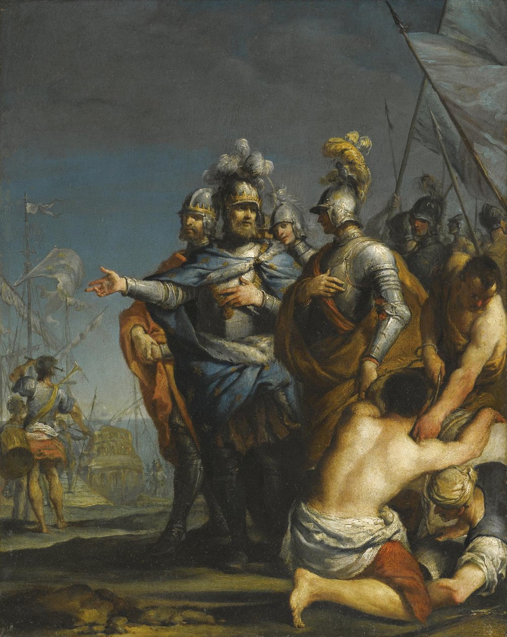 Saint Louis lähdössä ristiretkelle tekijältä Antonio Gionima