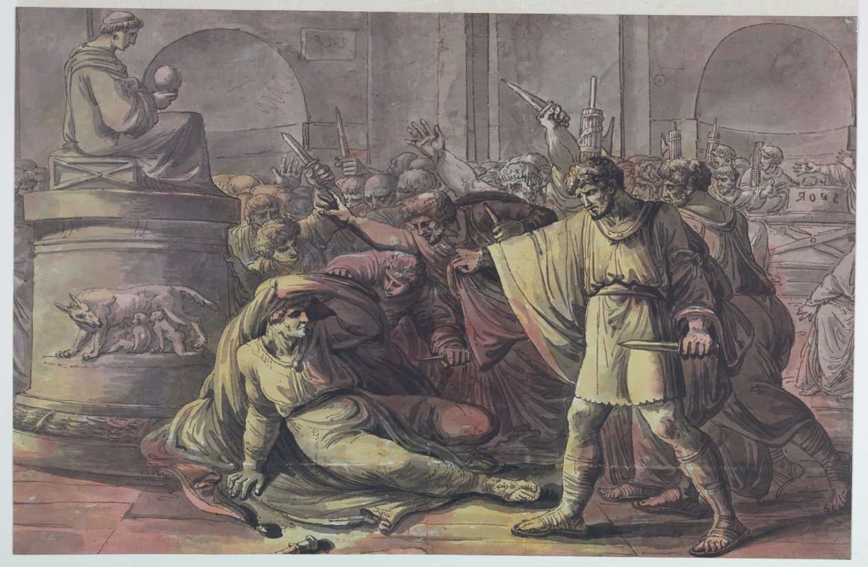 Julius Caesarin kuolema tekijältä Antonio Giuseppe Basoli