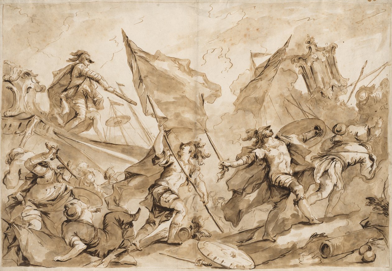 Jacopo Marcello ohjaa Gallipolin hyökkäystä tekijältä Antonio Guardi