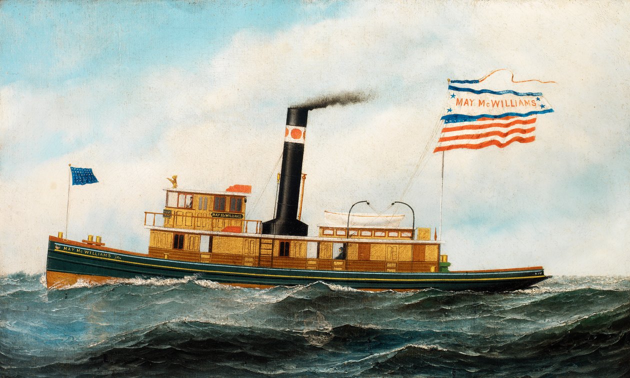 Ocean-Going Tug May McWilliams, n. 1895. tekijältä Antonio Jacobsen