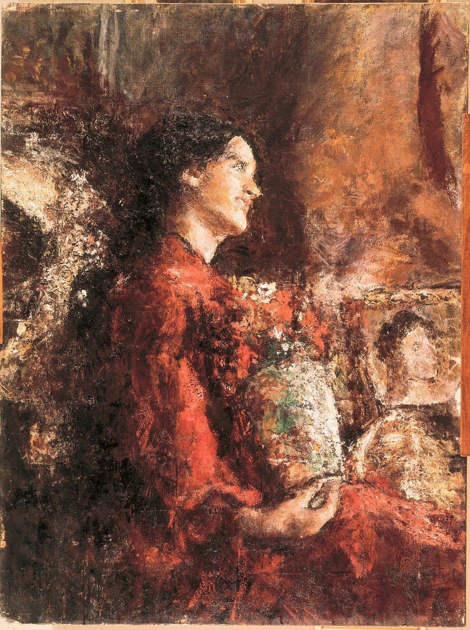 Lidia, 1800-luvun loppu - 1900-luvun alku (öljymaalaus) tekijältä Antonio Mancini