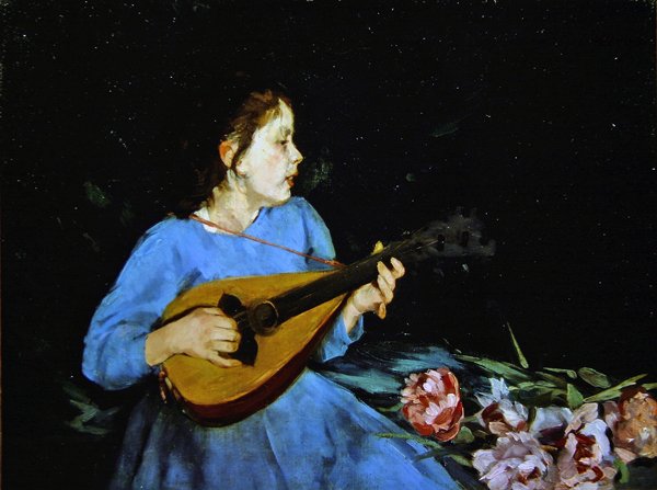 Mandoliinisoitin (öljy kankaalle) tekijältä Antonio Mancini