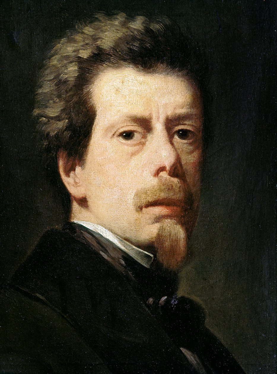 Taiteilijan omakuva. Antonio Maria ESQUIVEL Y SUAREZ DE URBINA (1806-1857) maalaus, n. 1856 Öljy kankaalle Madrid, Prado-museo. tekijältä Antonio María Esquivel y Suárez de Urbina