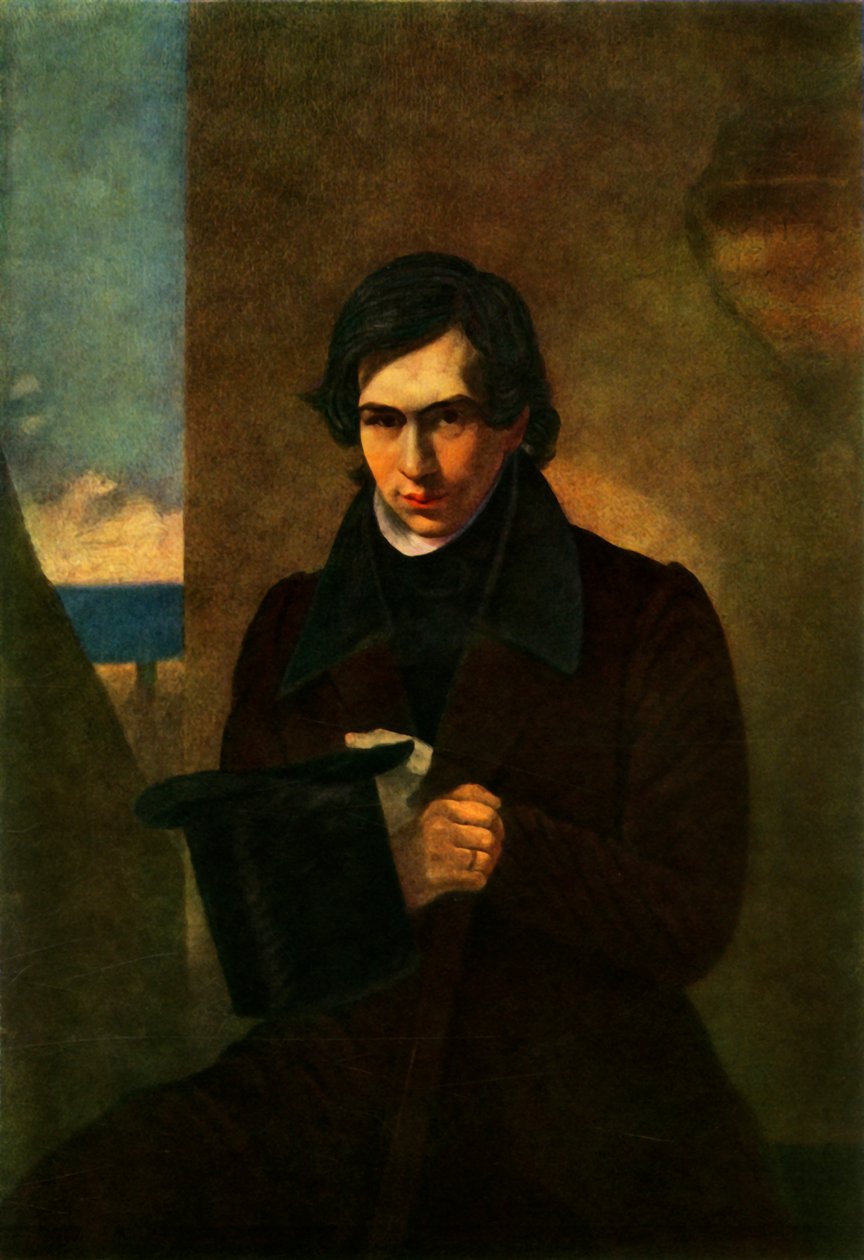 Runoilija Nestor Vasilyevich Kukolnik -muotokuva, 1836, 1965. tekijältä Antonio Molinari