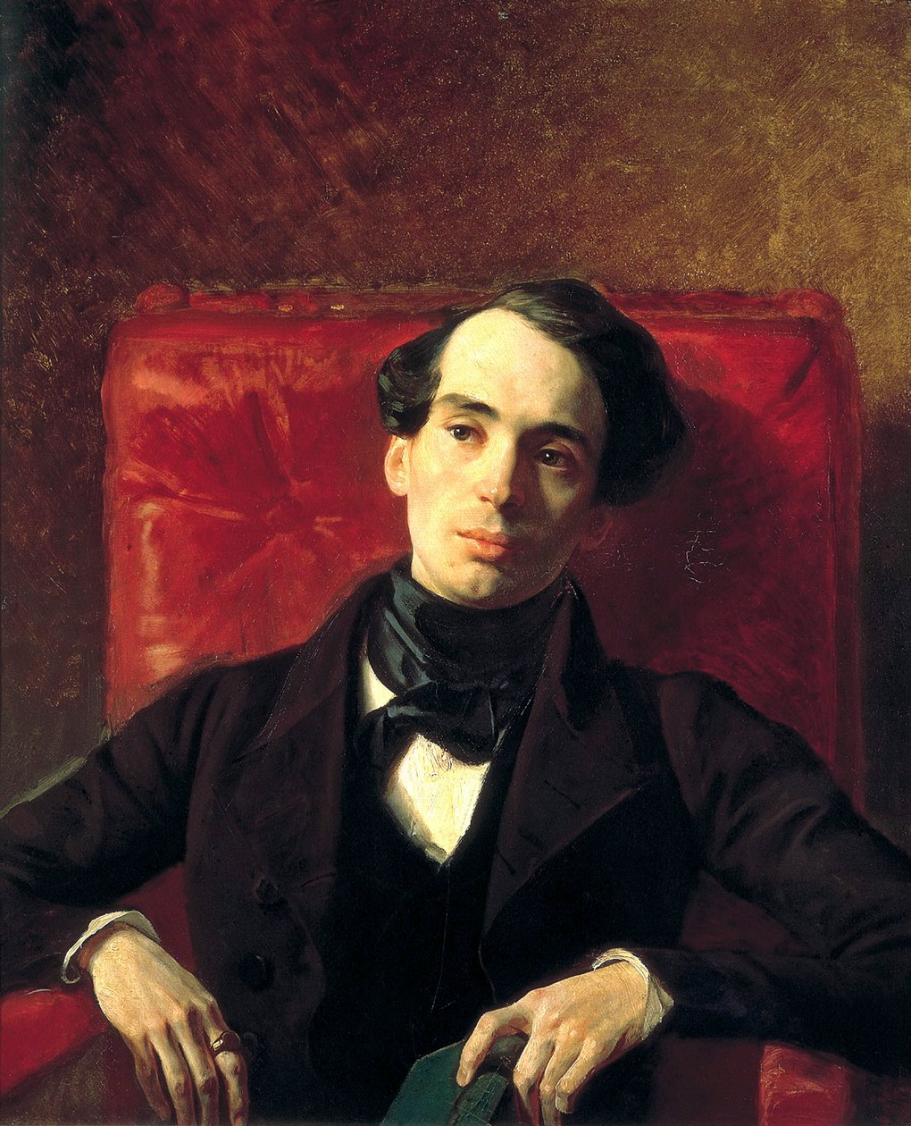 Muotokuva kirjailija Alexander Strugovshchikovista, 1808-1878, 1840. tekijältä Antonio Molinari