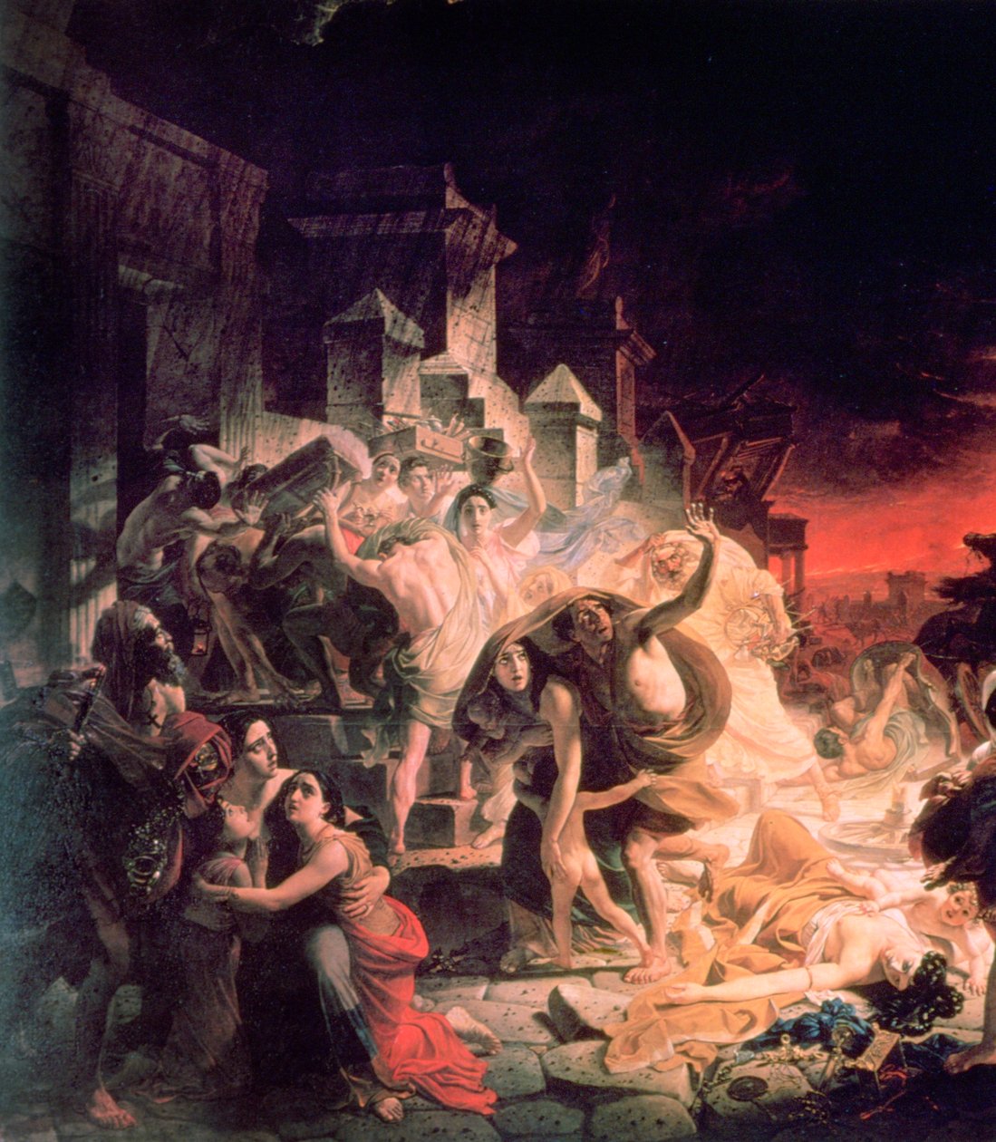 Pompejin viimeinen päivä, yksityiskohta, 1833 tekijältä Antonio Molinari