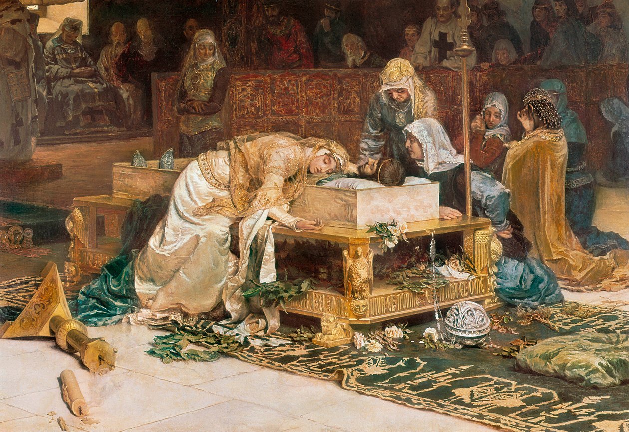 "Teruelin rakastajat", Antoni Munoz i Degrainin (1841-1924) maalaus. Yksityiskohta. 1884 tekijältä Antonio Munoz Degrain