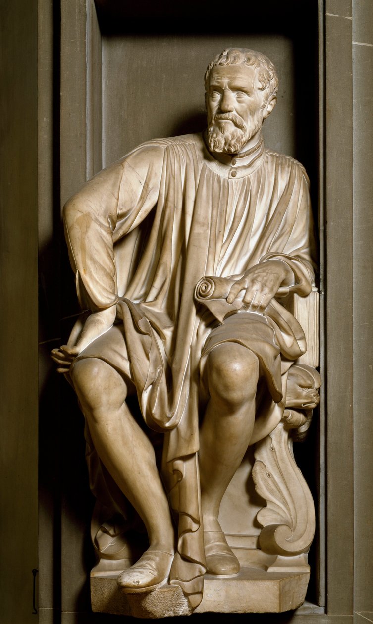 Kuvanveistäjä, taidemaalari ja arkkitehti Michelangelo Buonarroti dit Michelangelo tekijältä Antonio Novelli