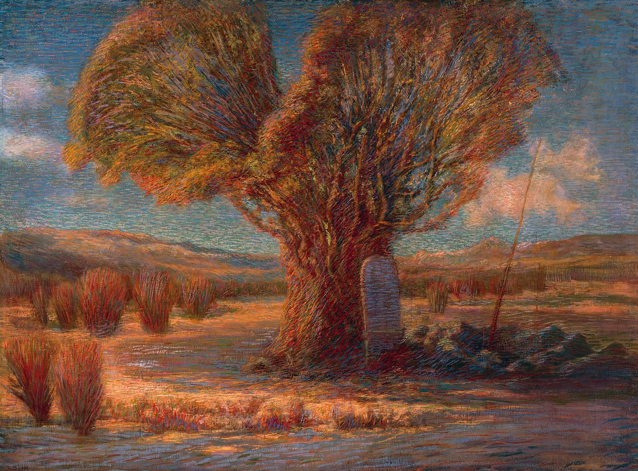 Caprera (mänty), Antonio Pasinetti (1863-1940), öljy kankaalle, 70x95 cm. Italia, 1900-luku. tekijältä Antonio Pasinetti