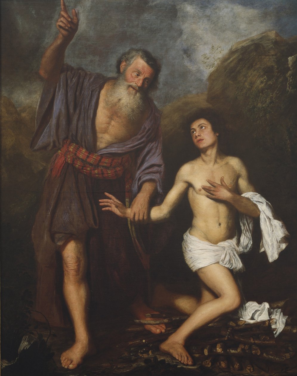 Iisakin uhri, n. 1659 (öljy kankaalle) tekijältä Antonio Pereda y Salgado