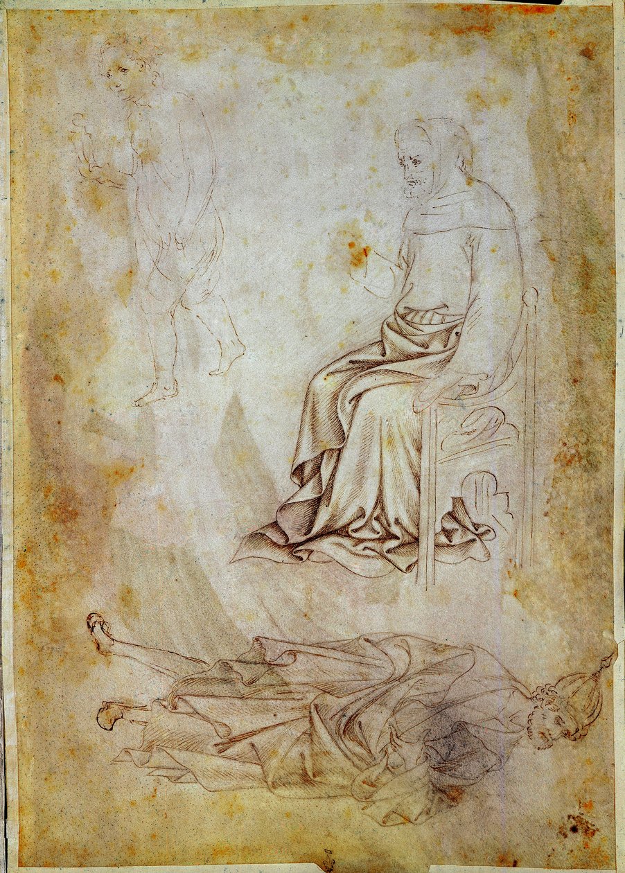 Piirustus Antonio di Puccio Pisano dit Pisanello (1395-1455) Chantilly, Musee Conde tekijältä Antonio Pisanello